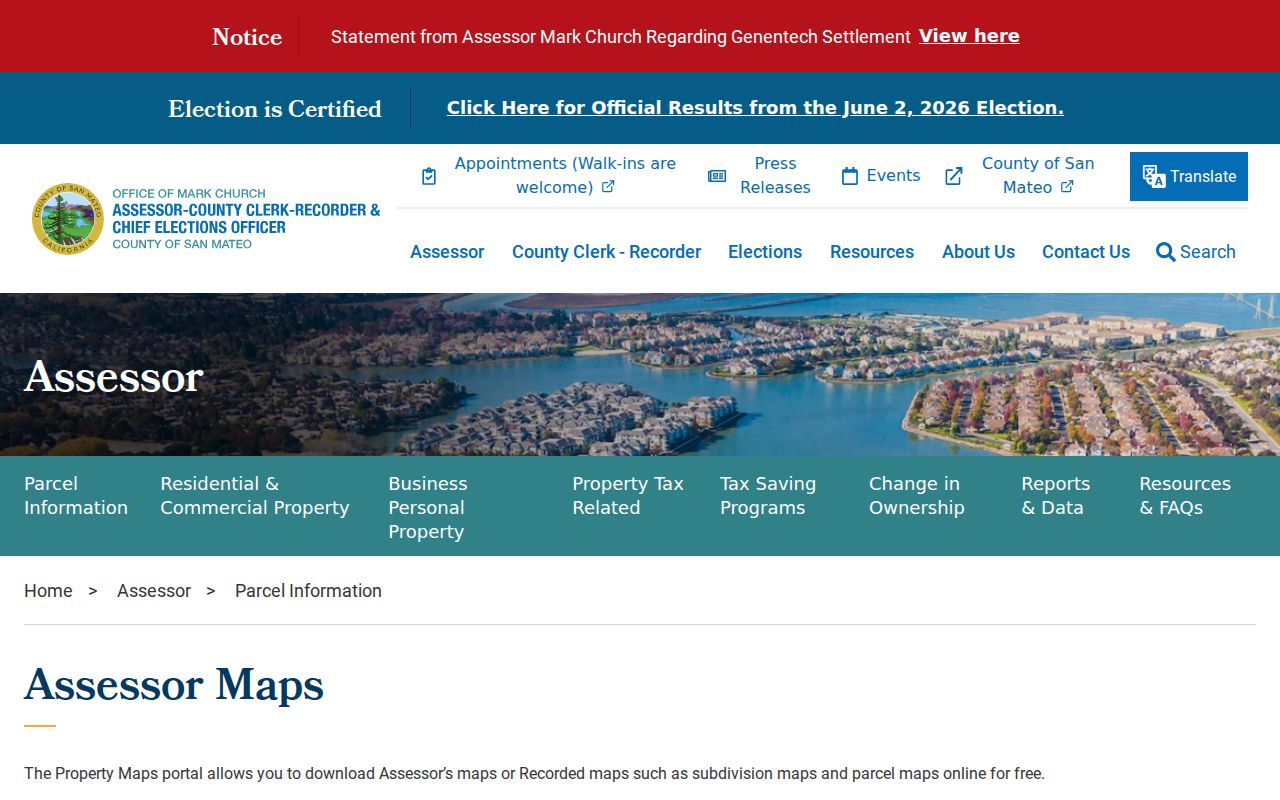 Foster City public records assessor map instructions